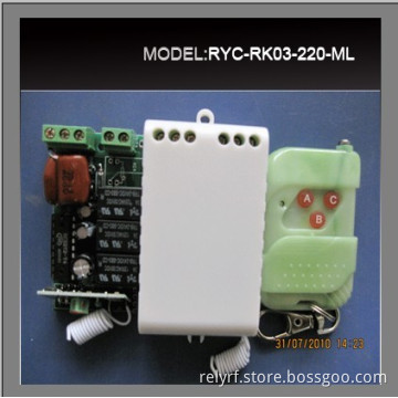 220V Three-Way Remote Control Switch (RYC-RK03-220-ML)